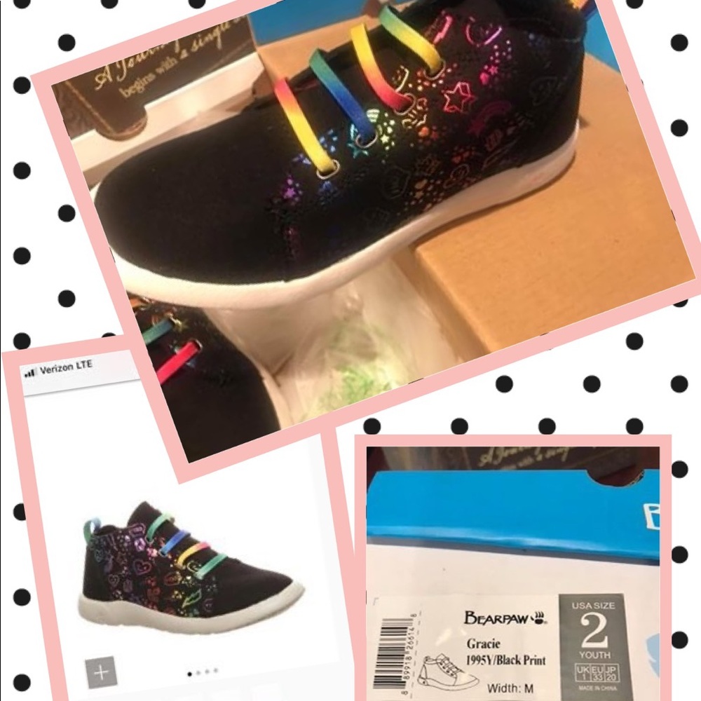 Bearpaw “Gracie” girls sneakers brand new in box